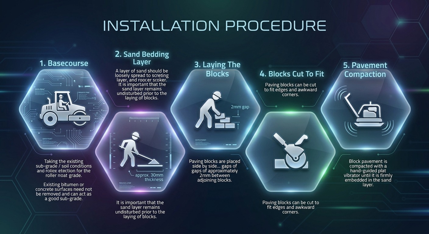 KEESB paver installation procedure diagram